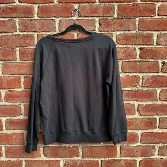 Everlane The Off-Duty Terry Crew sweatshirt black women's large - Picture 3 of 5